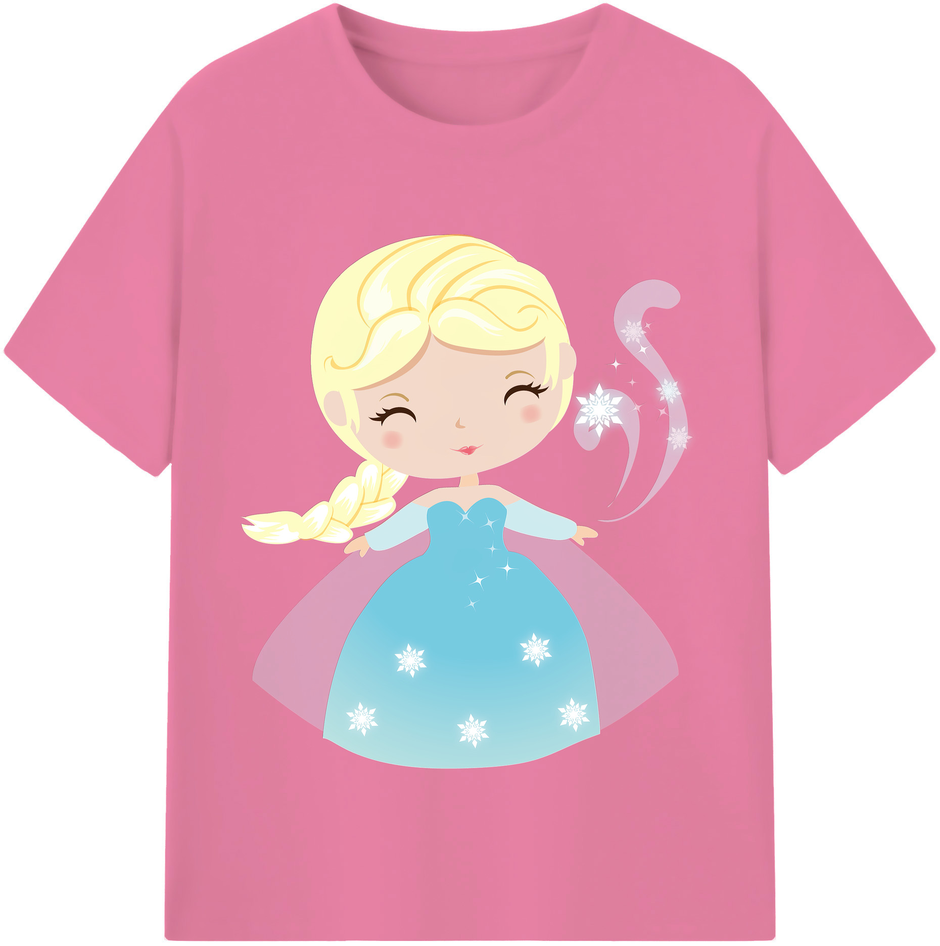 （画像用） アナと雪の女王 アンナ エルサ Frozen Anna Elsa 綿100％半袖Tシャツ（フロントプリント）